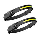 Bikight LX200 Wave Sensor 1200mAh 270 Wide Range 350LM 5 Lighting Modes LED Headlamp USB Rechargeable Head Torch COB Outdoor Cycling Adventure Fishing Flashlight Bike Headlamp
