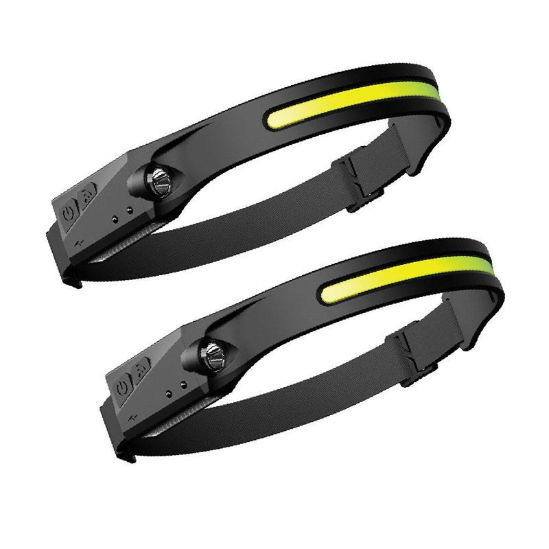 Bikight LX200 Wave Sensor 1200mAh 270 Wide Range 350LM 5 Lighting Modes LED Headlamp USB Rechargeable Head Torch COB Outdoor Cycling Adventure Fishing Flashlight Bike Headlamp