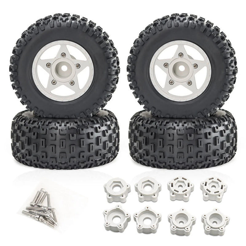 4PCS D232 Upgraded Off-Road Tires Wheels for 1/8 1/10 Short Course Truck RC Cars Vehicles Models Parts Accessories