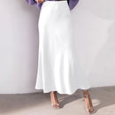 VONDA Women Bustle Skirt Fashion Elegant Overskirts Comfy Touch Solid-color Bottom Skirt Plus Size for Women