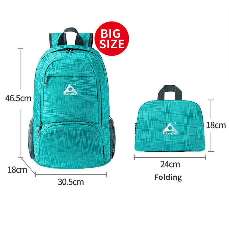 PLAYKING Lightweight Nylon Foldable Backpack Waterproof Outdoor Sport Camping Hiking Travel Folding Bags