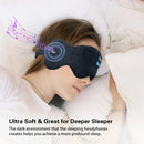 KALOAD Soft Cotton Bluetooth V5.3 HiFi Music Sleeping Eye Mask Type-C USB Charging Headband Shade Eye Mask for Travel Night Sleeping