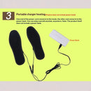 TENGOO USB Charging Heated Insoles Cuttable Washable Winter Warm Electric Feet Warmer Insoles with 3 Heating Methods for Motorcycle Cycling Skiing Hiking Supplies