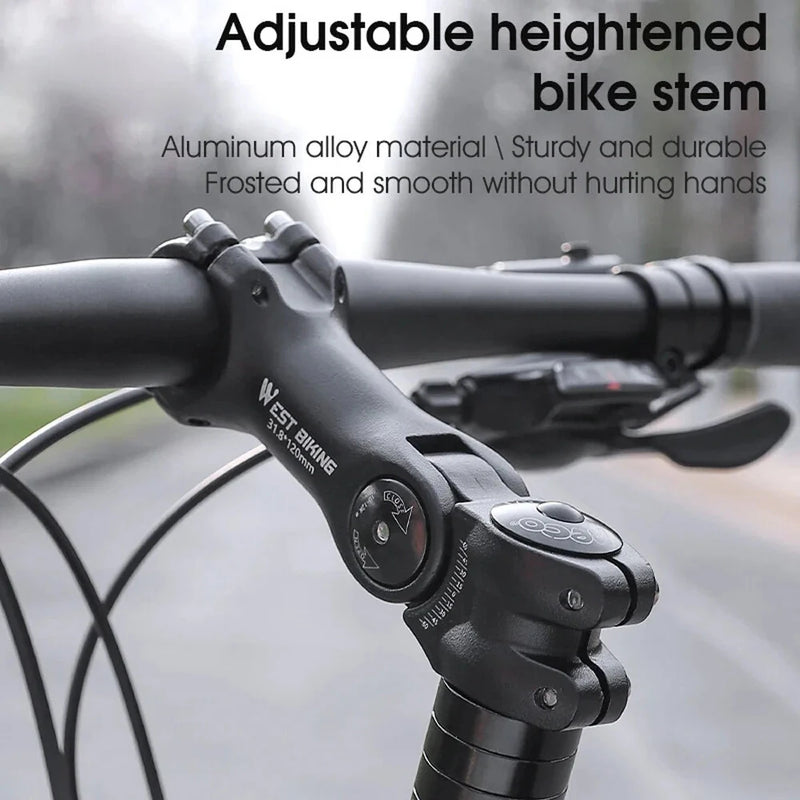 WEST BIKING 60 Adjustable Bicycle Handlebar Booster 25.4mm Aluminum Alloy Bike Front Fork Stem Adapter
