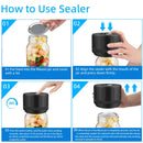 Electric Mason Jar Vacuum Sealer Kit Compatible with Wide-Mouth & Regular-Mouth Mason Jars Canning Vacuum Sealer for Food Storage Vacuum Sealer