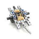 MOC Technical Differential with Wheels Rear Drive System Shock Absorbing Car Chassis Building Blocks Model