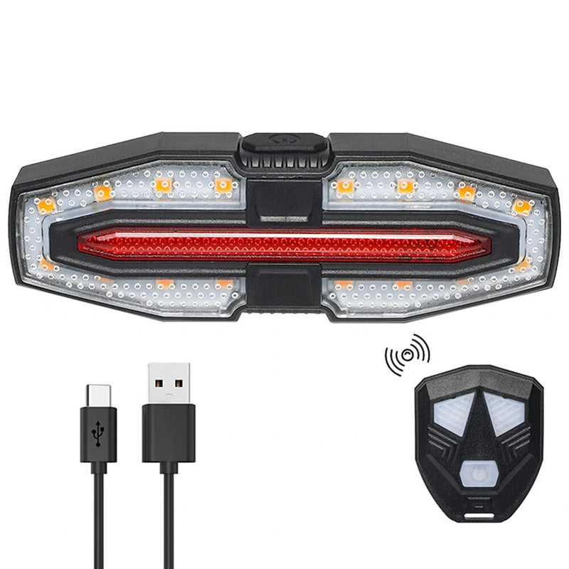 BENGGUO Bike Taillight 5 Light Modes USB-C Rechargeable Waterproof Wear-resistant Bicycle Rear Light with Remote Control for Night Cycling