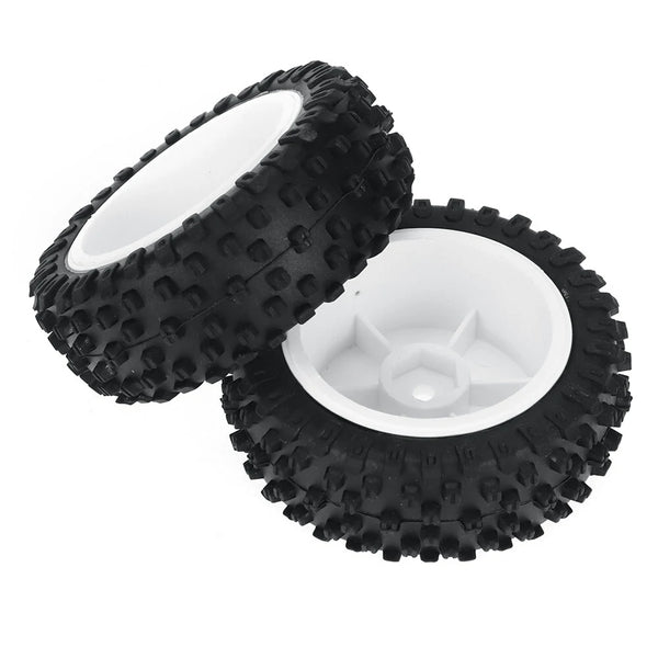 2PCS Wltoys 124008 1/12 RC Car Parts Front/Rear Tires Wheels Glued Vehicles Models Spare Accessories 2726/2727