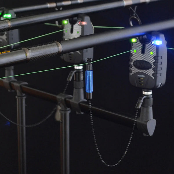 ZANLURE Fishing Alarm Kit 3PCS Water Resistant Blue LED Swinger Bite Alarm Set for Fishing