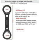 MEROCA 16/24 Notch Aluminum Alloy Bicycle Bottom Bracket Wrench BB39 BB40.5 BB44 BB46 BB49 BB52 Bike Hollow Disc Removal Tool