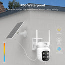 Hiseeu WTD904D 4MP Pixels Solar Powered Wireless WIFI IP Camera with Color Night Vision PIR Motion Alerts 5200mAh Battery Low power consumption IP66 Waterproof Security Camera