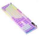 YINDIAO K600 104 Keys Wired Gaming Keyboard Punk Design Mechanical Feeling Keycaps RGB Light USB E-sports Gamer Keyboard for PC Computer Laptop