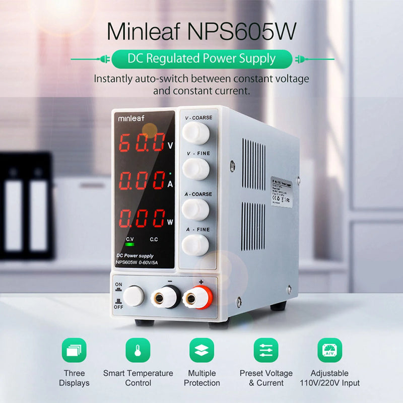 NPS605W 110V/220V/230V 0-60V 0-5A Adjustable Digital DC Power Supply 300W Regulated Laboratory Switching Power Supply