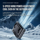 Tevorex Portable Waist Fan 4000mAh Rechargeable Cooling Fan 5 Speeds Air Cooler with LED Digital Display for Outdoor Travel Camping