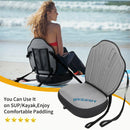 WKERSIY Detachable Kayak Seat with Back Support Inflatable Paddle Board Adjustable Seat Boat Accessories for Kayaking Fishing Canoe