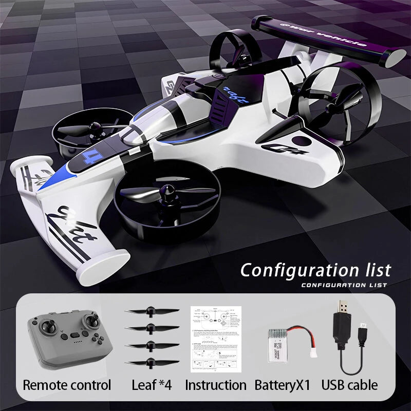 CZ04 Land Air 2-IN-1 Altitude Hold Headless Mode 2.4G Remote Control Kids Gifts RC Toys Flying Drifting Car Drone Quadcopter RTF