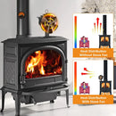 6-Blade Heat Powered Fireplace Fan Powered Fan With Temperature Display Strip Fireplace Fan Wood Fan Silent Operation Circulation