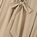 INCERUN Mens Solid Tie Neck Puff Sleeve Loose Shirt