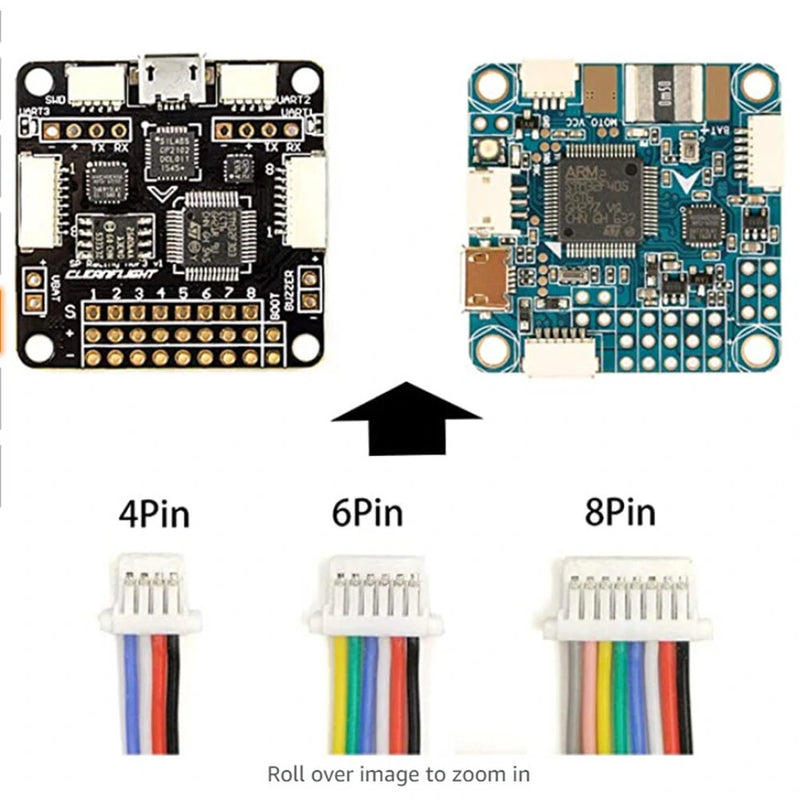 SH1.0 Connectors and Pre-Crimped Silicone Cables Compatible with JST SH 1.0mm for SPRacingF3 Omnibus F4 Pro F7 Racing Drone 15cm Wire
