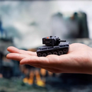 WENNANFENG BRRRRT 1/64 2.4G Mini RC Tank Desktop Simulation Battle Tracked Full Proportional Remote Control Shooting Vehicles Models with Infrared Combat 360 Rotating Turret Micro Toys