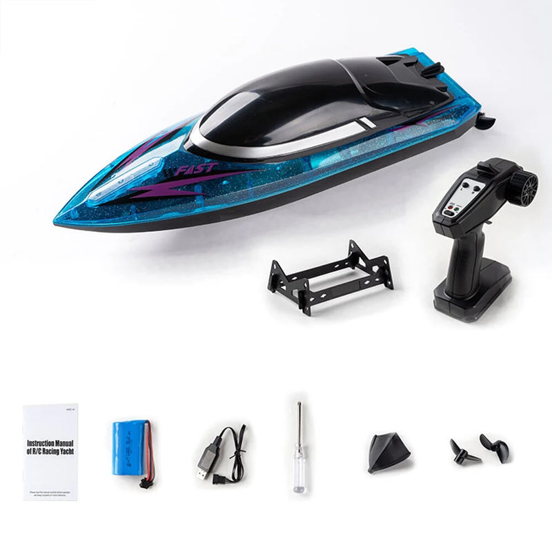 JJRC S15 RTR 2.4 30km/h RC Boat LED Light Capsized Reset High Speed Racing Waterproof Ship Vehicles Models Toys