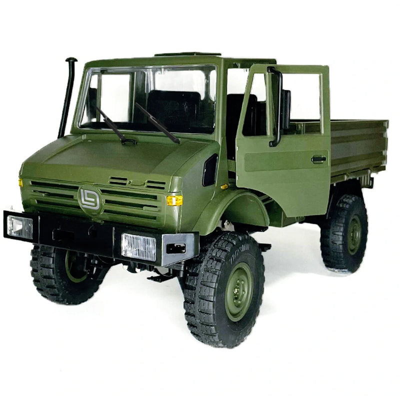 LDRC LD-P06 1/12 2.4G 4WD RC Car Unimog 435 U1300RC w/ LED Light Military Climbing Truck Full Proportional Vehicles Models Toys
