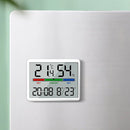 Electronic Multifunctional Magnetic Temperature Clock Wall Clock Digital Alarm Clock Large LCD Display Date Time Temperature and Humidity Display