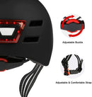 Ultralight Cycling Helmet Bicycle Helmet Electric Scooter Helmet Smart Tail Light Bike for Bicycle Cycling Rock Roller Skating
