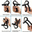 KALOAD 1Set 5-60kg Adjustable Hand Gripper Strengthener Wrist Exerciser Forearm Ring Grips Finger Stretcher Workout Fitness Massage