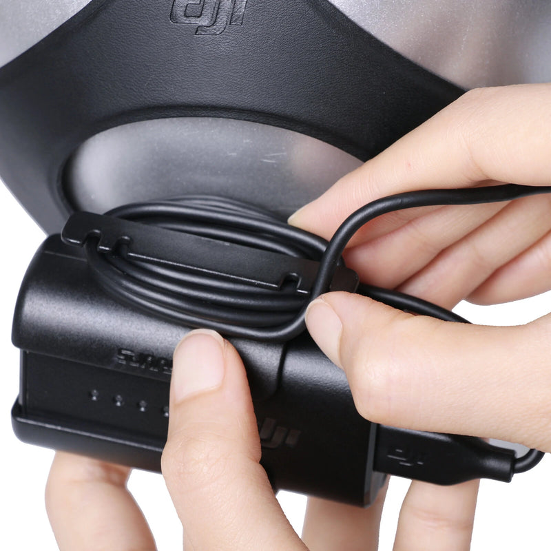 Sunnylife Headband Battery Storage Case Back Clip Holder for DJI FPV Goggles V2 Flying Glasses Power Supply Cable Accessories