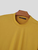 INCERUN Mens T-Shirt Solid Color Knitted Summer Casual Men Clothing Tops