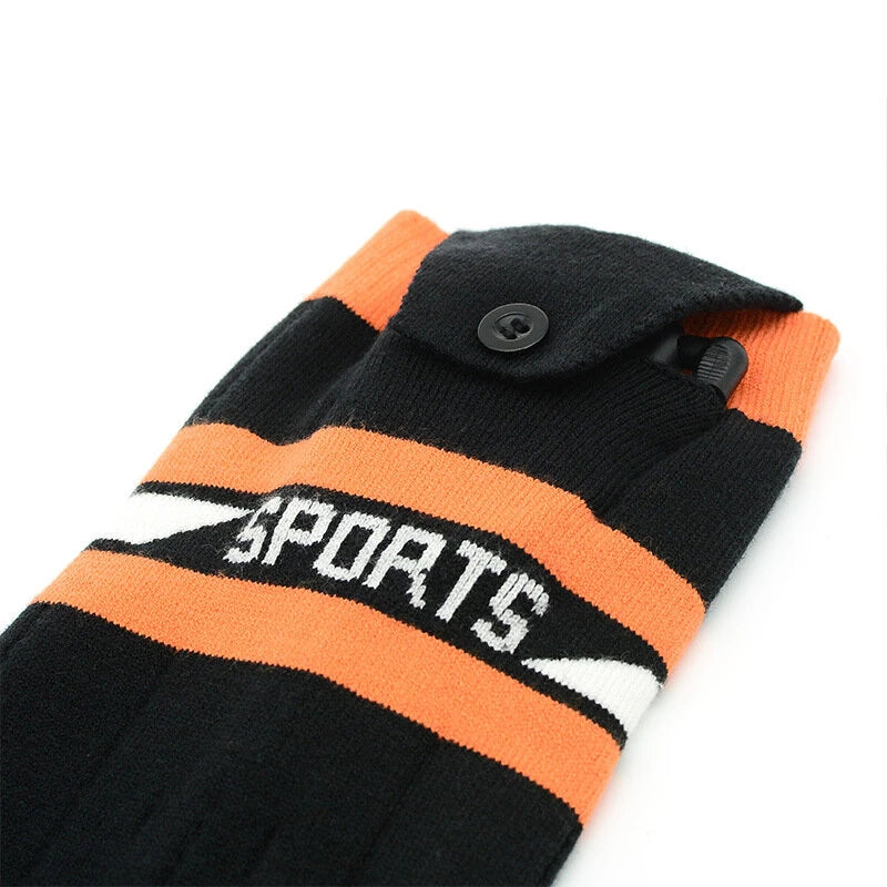 TENGOO Heated Long Socks, Battery Life Up To 65C, Warm Sports Cotton Socks for Winter Outdoor Sports