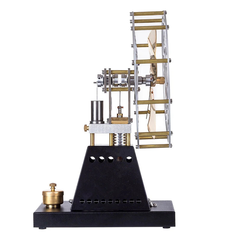 STARPOWER YH003 Vintage 4-Blades Heat Powered Thermal Stove Fan Stirling Engine Model Physics Science Discovery Experiment Gift Collection Toys