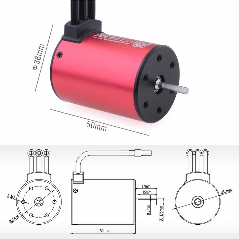 SURPASS HOBBY KK 3650 Brushless Motor 4500KV 60A Brushless ESC 6KG Metal Gear Digital Servo RC Car Parts