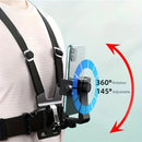 XANES First-person View Bike Holder Sports Chest Shooting Camera Strap Live Outdoor Cycling Cell Adjustable Phone Clip Holder for Riding