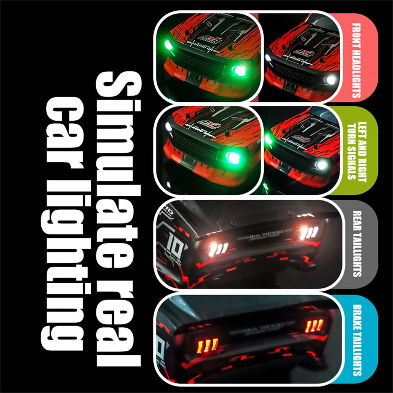 HBX HAIBOXING 2103 RTR 1/14 2.4G 4WD Drift RC Car LED Light Gyro Full Proportional High Speed On-Road Racing Flat Vehicles Models Toys