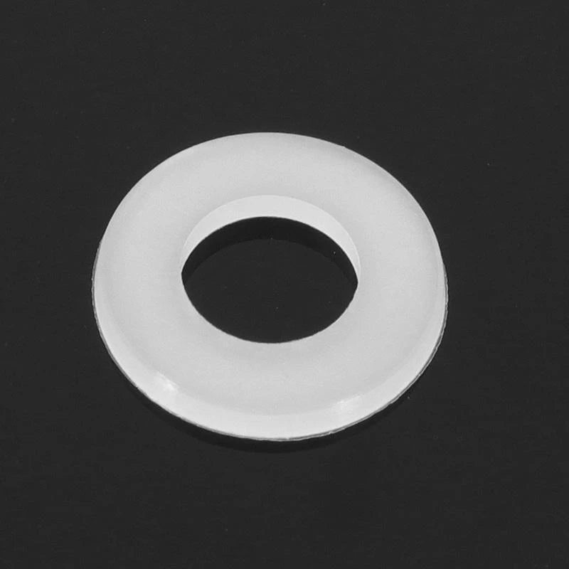 Suleve MXNW2 100pcs M2 M3 M4 M5 White Nylon Flat Washer Gasket Thickness 1mm