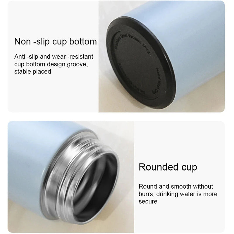 200ML Temperature Display Mini Thermos Water Bottle Smart Stainless Steel Thermos Digital Display Thermos Cup for Office Outdoor