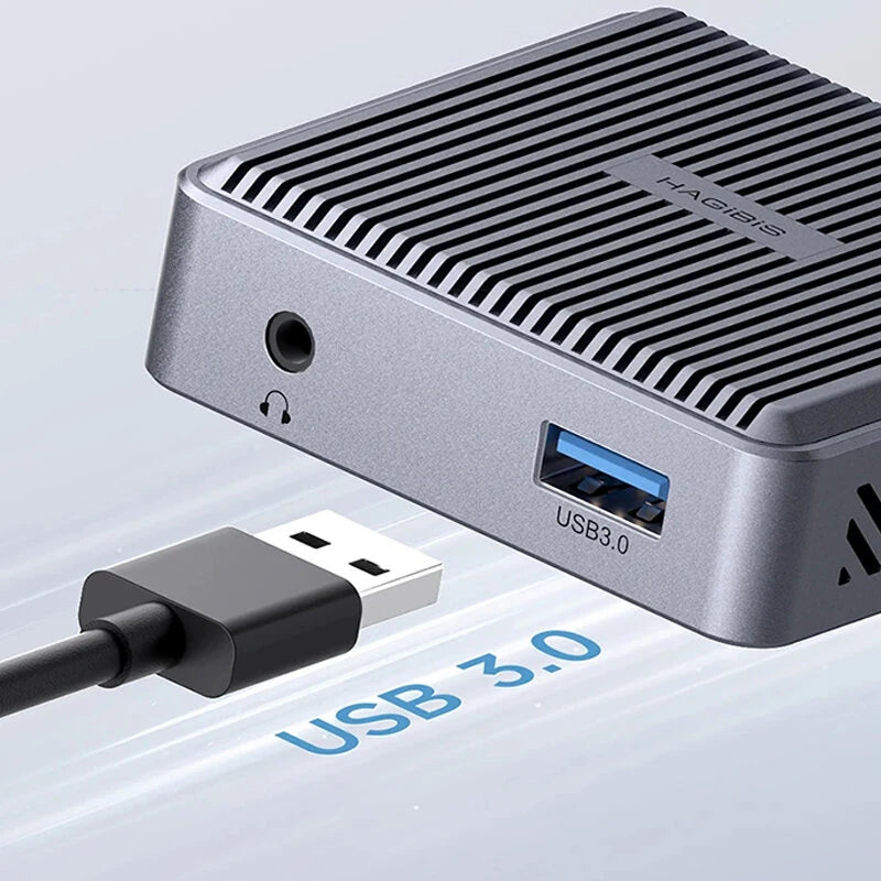 Hagibis THB03 4K HD-Compatible Video Capture Card Loop Out for Game Recording Live Streaming 1080P Grabber MS2131 Chip for PS4/5 Switch