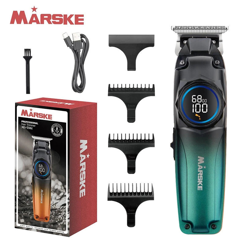 MARSKE MS-5601 Hair Clipper for Men With Fade Design LED Display Cordless USB Rechargeable Stainless Steel Blades 1800mAh Battery