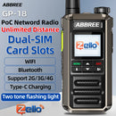 ABBREE GP-18 Zello Walkie Talkie 6000mAh Battery Dual Sim Card Slots Global POC Android Bluetooth WIFI Distance unlimited 2G/3G/4G Network Radio
