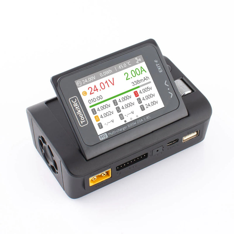 ToolkitRC M9 Multi Function 600W 20A DC Smart Charger with Audio Function