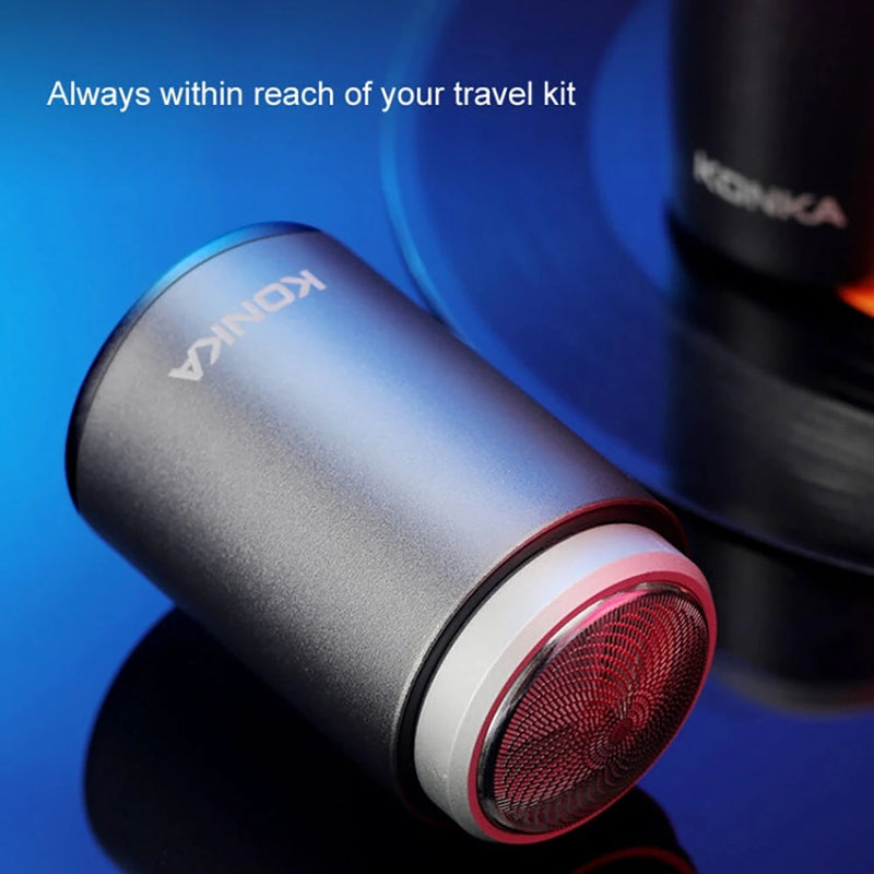 KONKA Mini Electric Shaver Wet/Dry Use Portable Floating Head Shaver Outdoor Full Body IPX7 Waterproof Men's Shaver