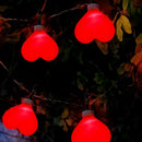 1 To 8 Solar Red Love Valentine's Day Courtyard Garden Decorative Love Chandelier Lights Outdoor Garden Lamp for Holiday Celebration