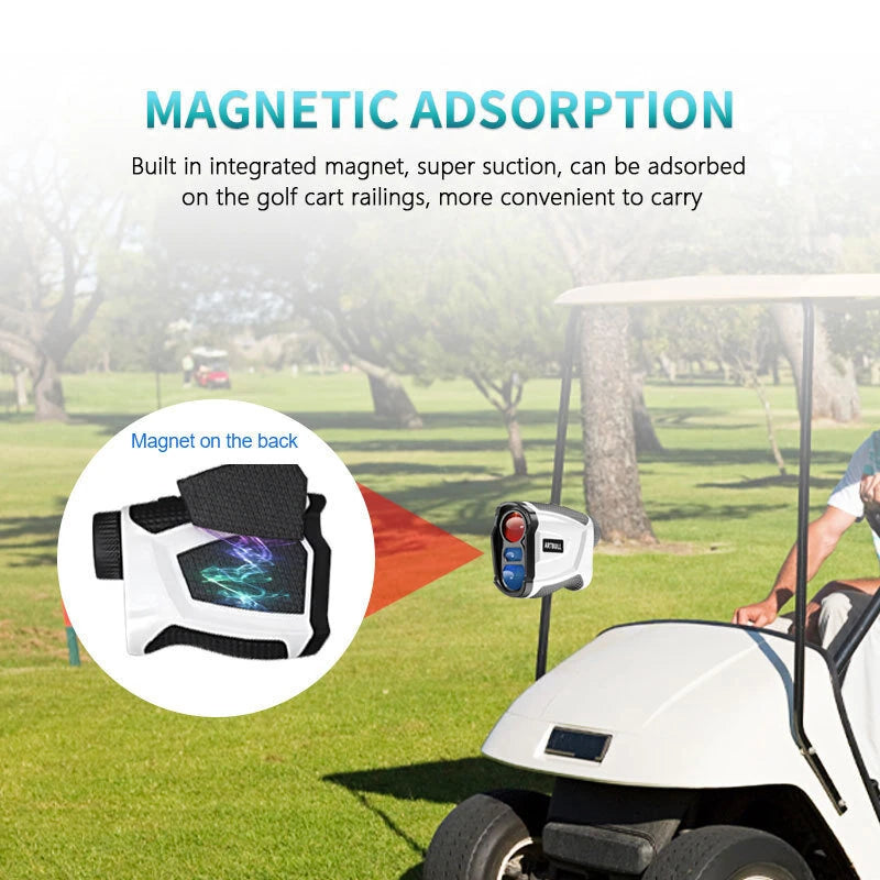 ARTBULL 1000M Golf Rangefinder With Magnet Speed Measurement Telescope Range Finder Flag Locking With Vibration Function For Outdoor Golfers