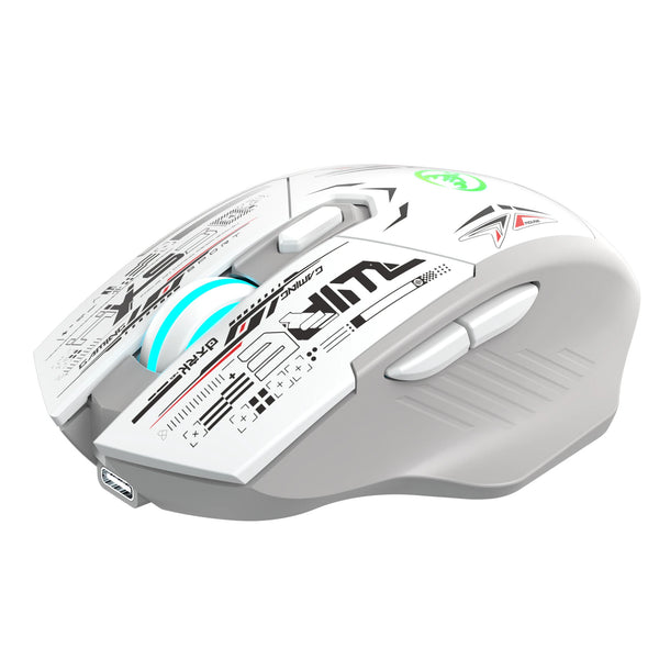 HXSJ T38 Dual-Mode Wireless Gaming Mouse RGB Lighting Silent Click 6 Buttons Adjustable DPI PAW3065 Sensor Type-C Rechargeable Mice for PC Laptop Computer