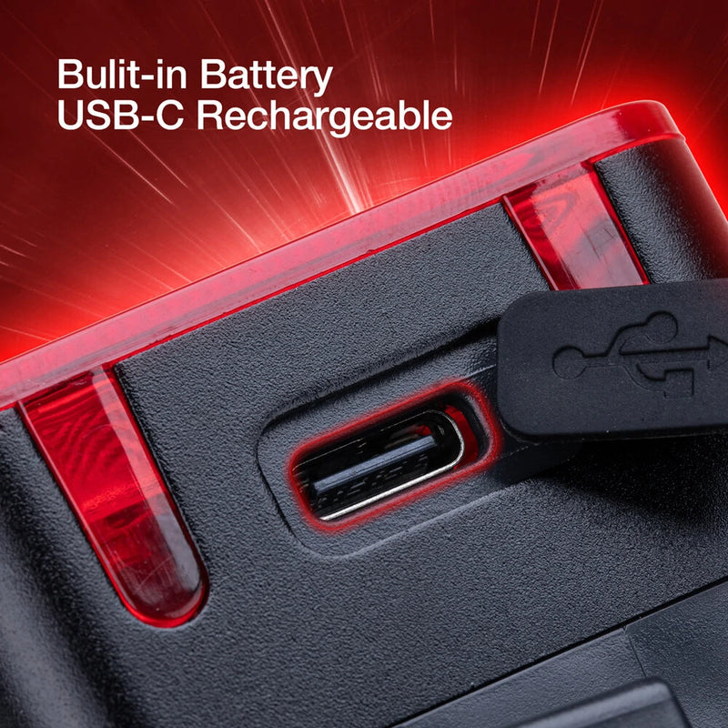 Astrolux TL01 Bike Taillight 500mAh Battery 6 Light Modes USB-C Rechargeable IPX6 Waterproof Wear-resistant Aluminum Shell Bicycle Rear Light for Night Cycling