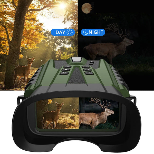 Night Vision Binoculars for Adults with Full Color Night Vision Backlit Buttons 4X Optical Zoom 8X Digital Zoom 250-300m Viewing Distance