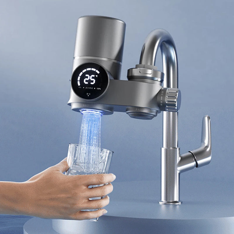 Smart Digital Display Temperature Control Faucet Water Purifier 304 Stainless Steel 8-Layer Filtration with Filter Element Suitable for Balcony Kitchen and Bathroom Multiple Scenes