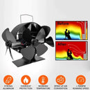 IPRee Stove Fan Without Electricity Quiet Chimney Fan For Stove Pipe Efficient Heat-Powered Fan For Oven Fan Wall Mounted Stove Fan